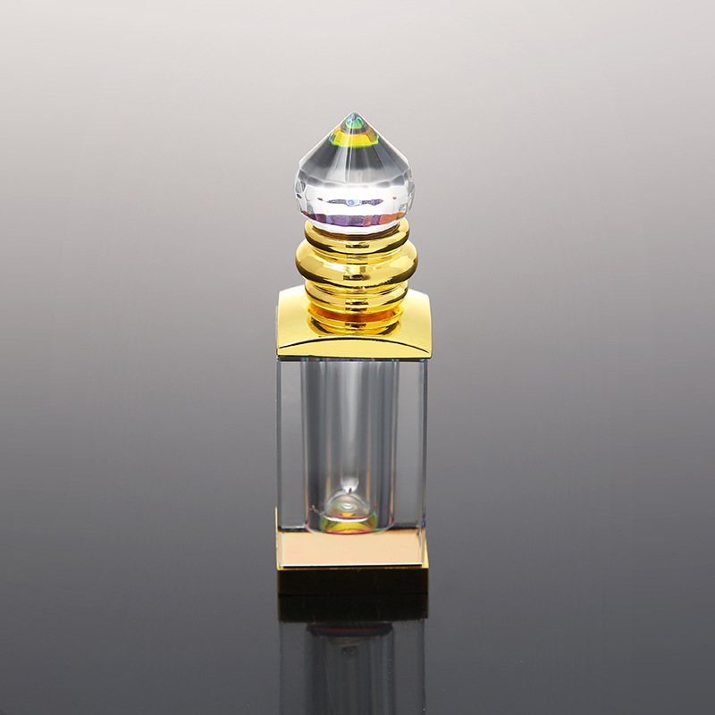 WZU079 Oud oil 6ml Crystal bottle with glass sticker