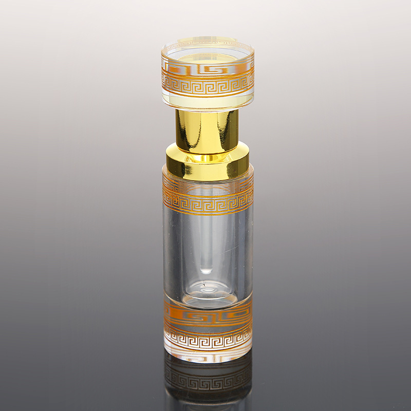 WZU080 Oud oil 6ml Crystal bottle with glass sticker
