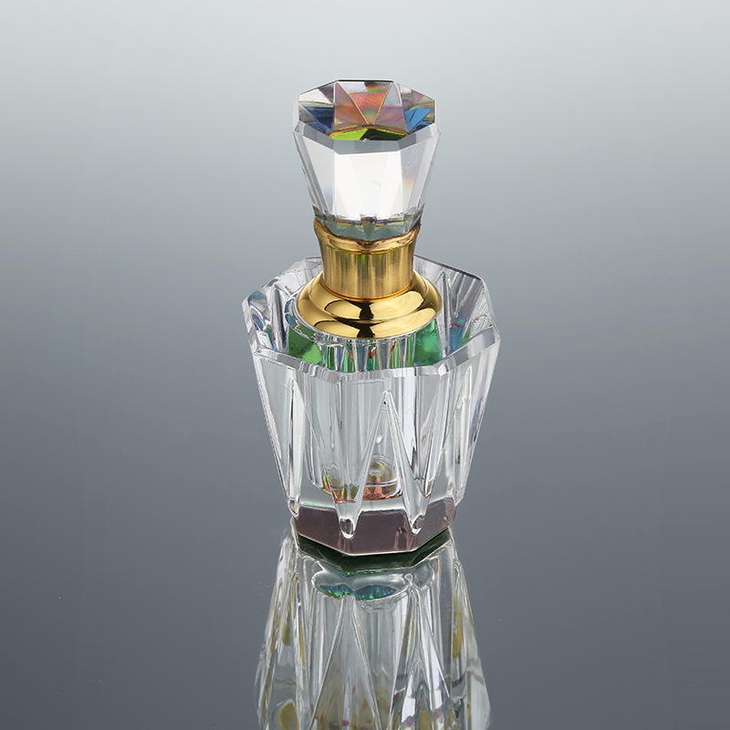 WZU110 Oud oil 3ml Crystal bottle with glass sticker