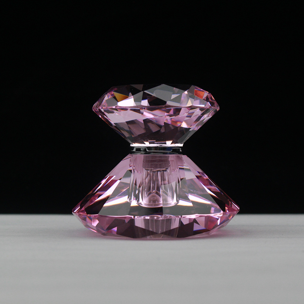 WZU116 Oud oil 3ml Pink Diamond Luxury Crystal bottle with glass sticker