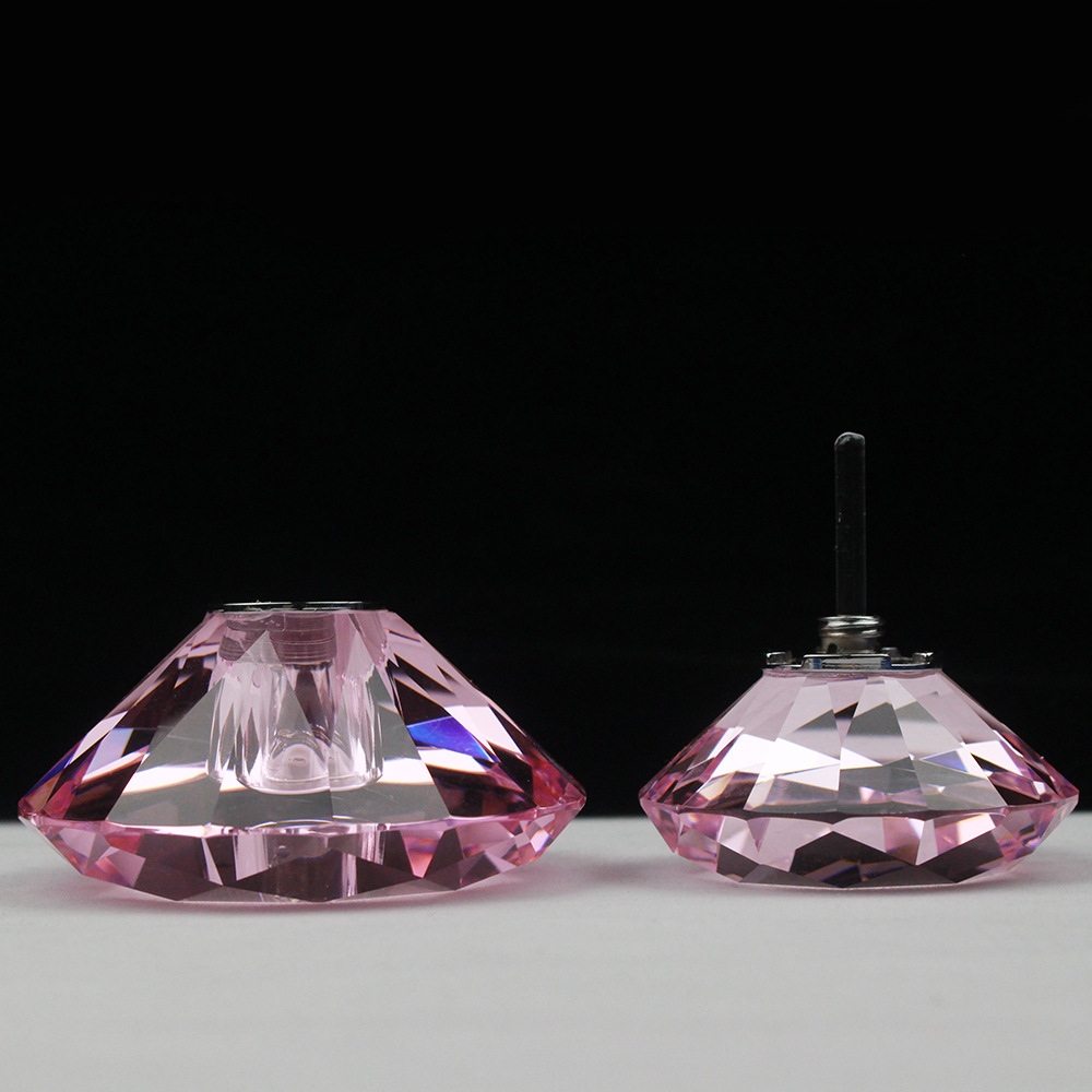 WZU116 Oud oil 3ml Pink Diamond Luxury Crystal bottle with glass sticker