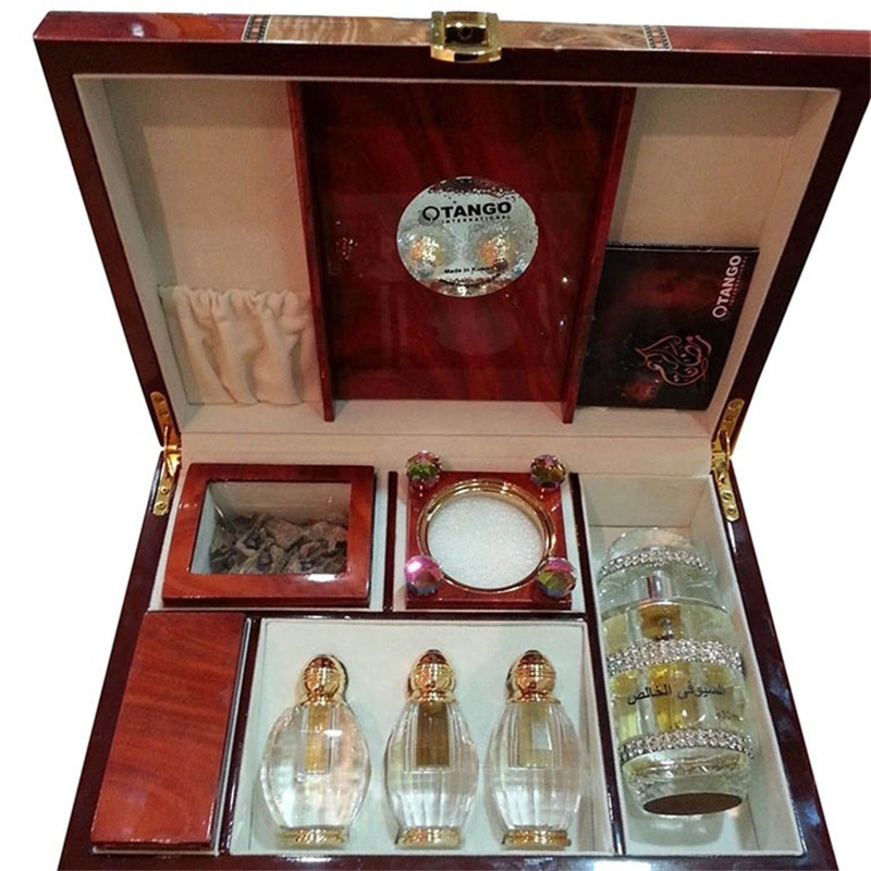 WZU035 Crystal Oud Oil Bottle with wood box sets
