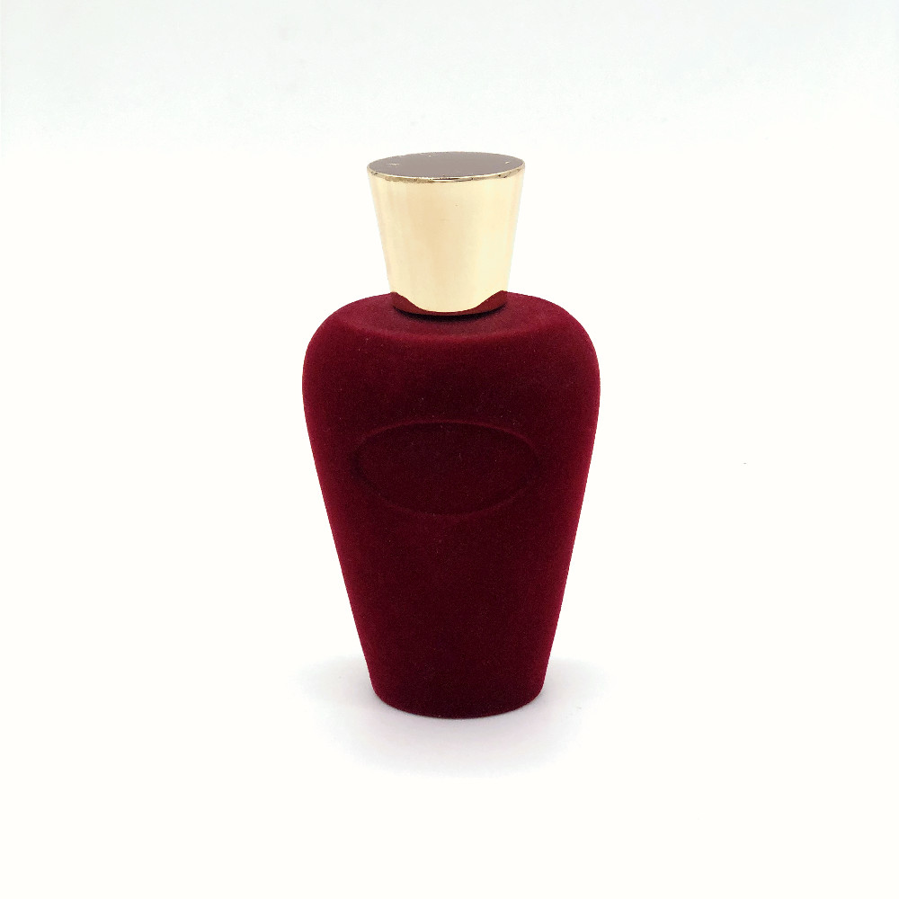 WZB052 100ml Perfume Glass bottle cover velvet with Zamac cap