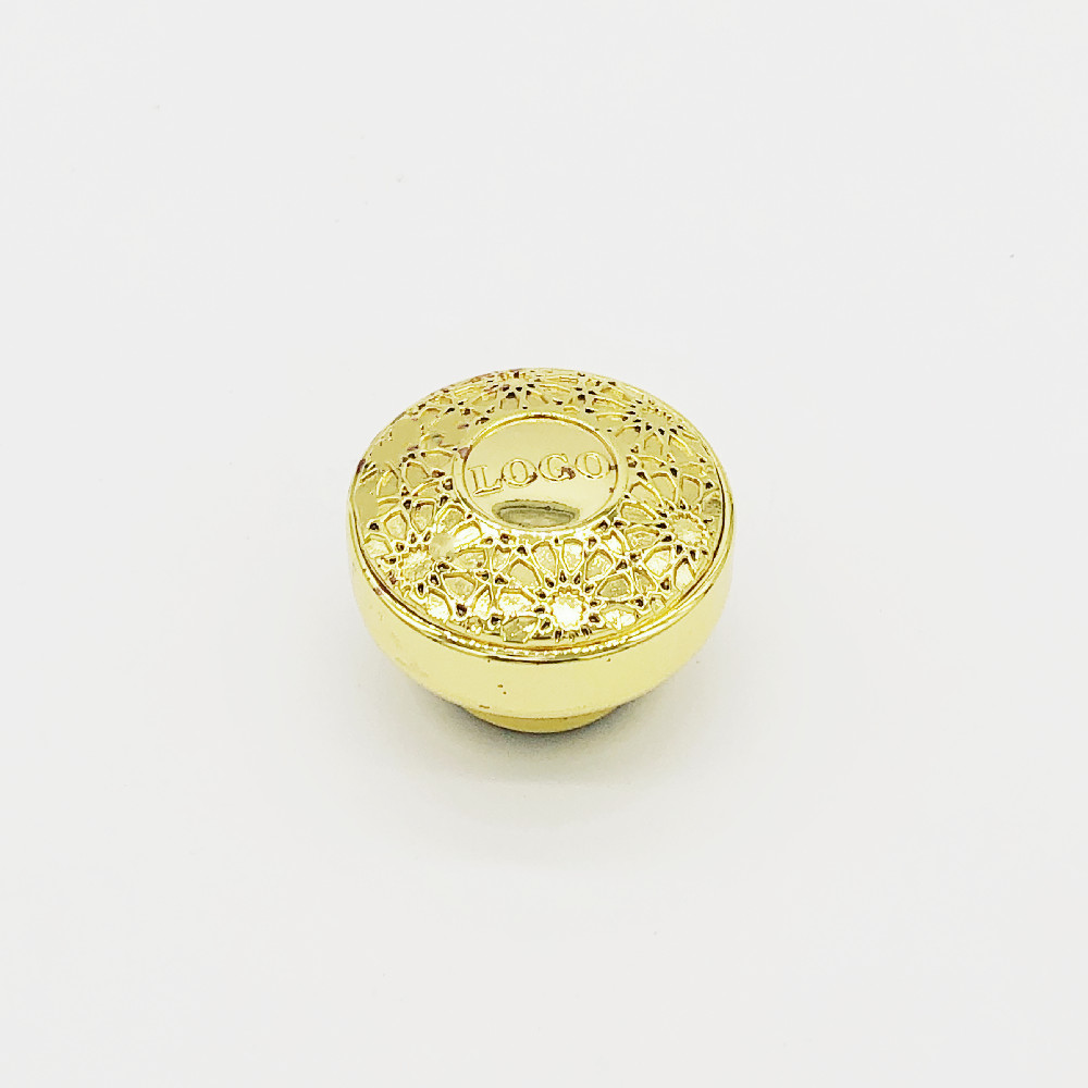 WZZ065 Round Gold OEM Zamac Perfume Bottle Lid Caps