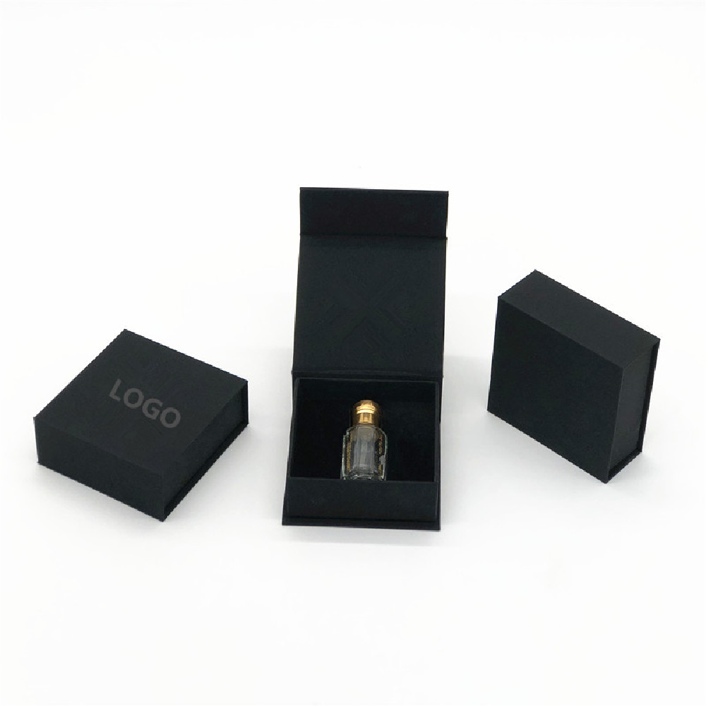 WZX064 Customized High quality Black Paper Perfume Oil Gift box