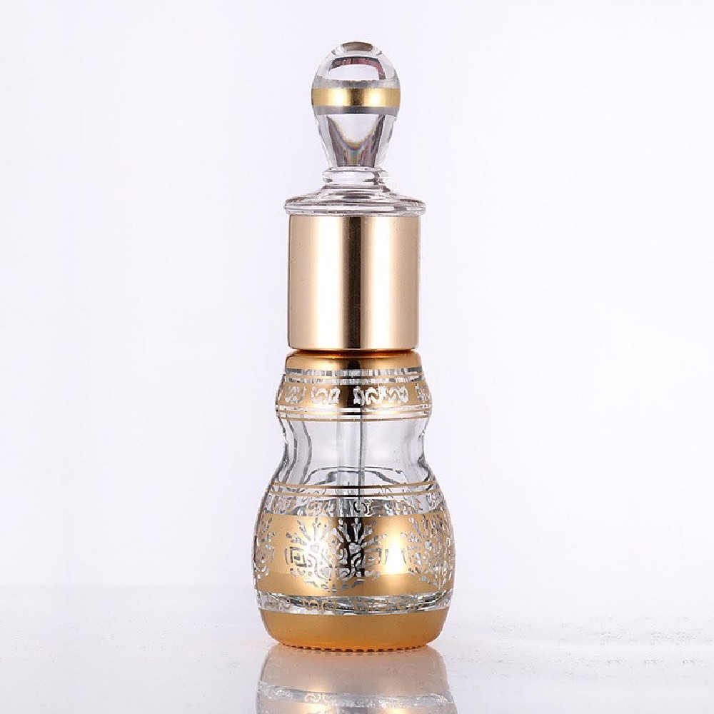 WZU113 Oud oil 12ml and 24ml Plastic cap Glass bottle with glass sticker